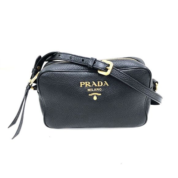 Prada Leather Shoulder Bag Black - Picture 1 of 9
